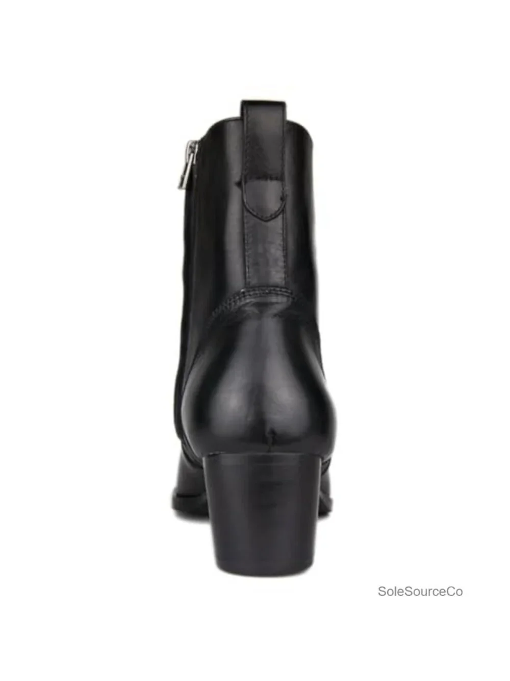 Men's Leather Chelsea Boots Mid-Heel Zipper Dress Casual
